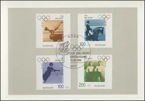 MinKa 18/1996 Aide sportive: Jeux olympiques, tournois d'art