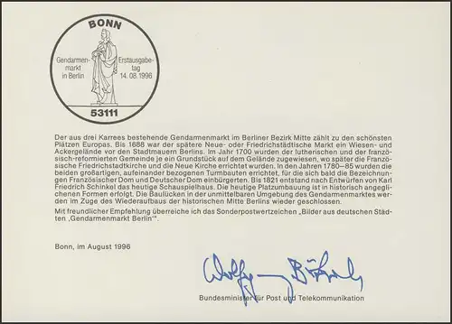 MinKa 29/1996 Gendarmenmarkt, Berlin