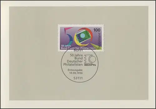 MinKa 30/1996 Tag der Briefmarke, BDPh