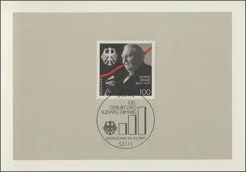 MinKa 07/1997 Ludwig Erhard, homme politique