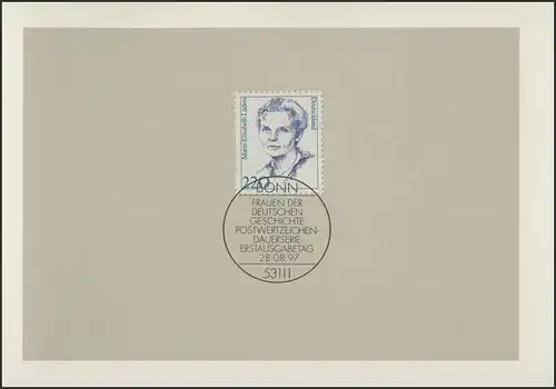 MinKa 31/1997 Femmes: Marie-Elisabeth Lüders, politique