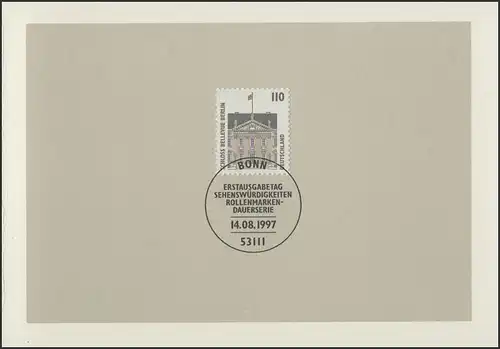 MinKa 25/1997 SWK 110 Pf. Château Bellevue Berlin