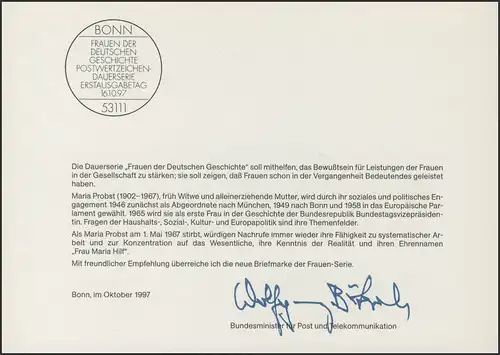 MinKa 39/1997 Frauen: Maria Probst, Politikerin