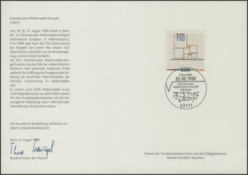 MinKa 25/1998 Mathematikerkongress, Berlin