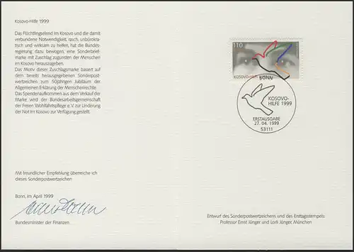 Aide au Kosovo MinKa 14A/1999, poussières de paix