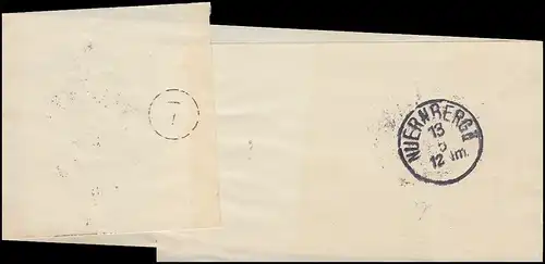 Autriche Streifband S 3b Die Double Adeler 2 Kr. TRIEST 11.5.88 vers NÜRNBERG 13.5.