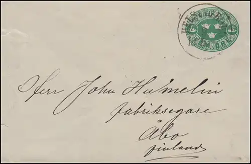 Suède couverture U 10X trois couronnes 5 Öre vert HELSINGBORG 9.5.1895