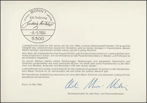 MinKa 11/1984 Ludwig Richter, peintre, dessinateur