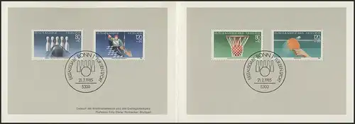 MinKa 05/1985 Aide sportive: Keglerbund, Sport de course d'eau douce