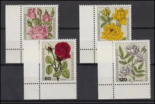 680-683 Wofa Gartenrosen 1982: Satz Ecken unten links **