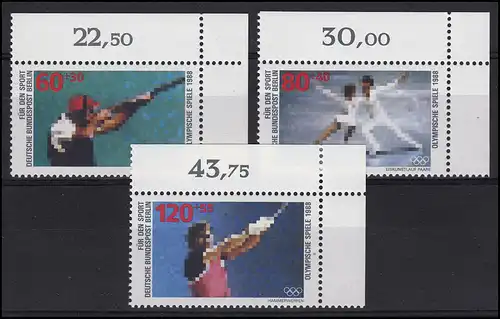 801-803 Sport Olympia 1988: Satz Ecken oben rechts **