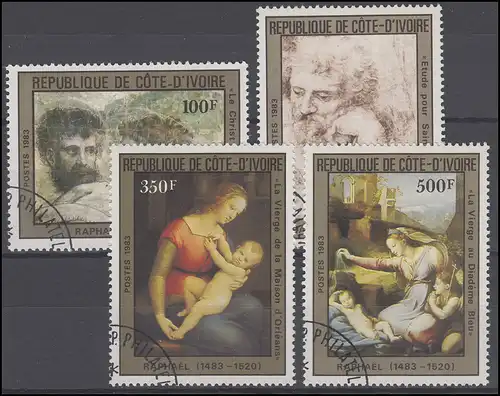 Burkina Faso / Obervolta: Gemälde Painting Raphael /  Raphaël 1983, 4 Werte **