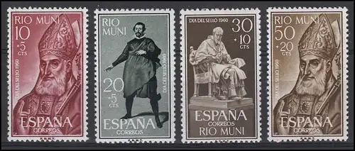 Rio Muni / Espagne: Jour du timbre 1960, 4 valeurs, ensemble **