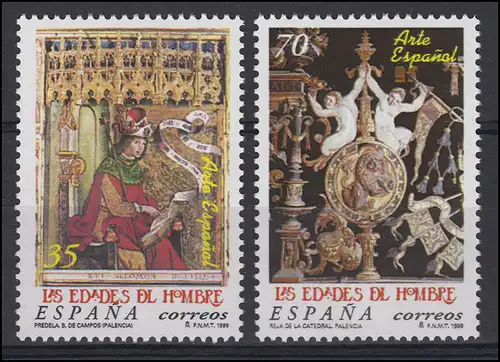 Spanien: Kunstausstellung - Gemälde / Paintings 1999, 2 Werte