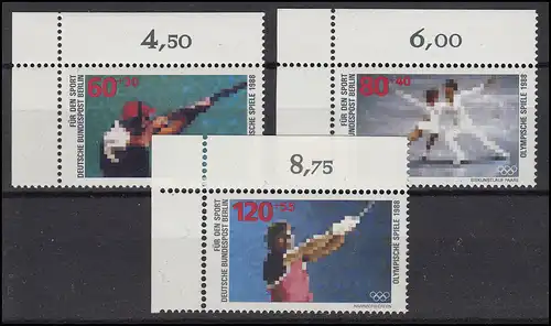 801-803 Sport Olympia 1988, ensemble coins en haut à gauche **