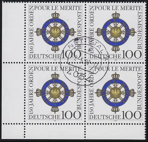 1613 Orden Pour le merite: ER-Vbl. en bas à gauche, plein-tampon centré NETTETAL