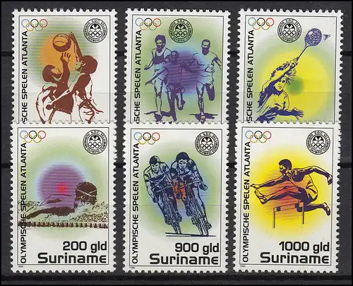 Suriname 1554-1559 Olympiade Atlanta 1996, 6 Werte, Satz **
