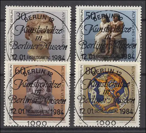 708-711 Kunstschätze 1984: Satz mit zentrischen ESSt BERLIN 12.1.1984