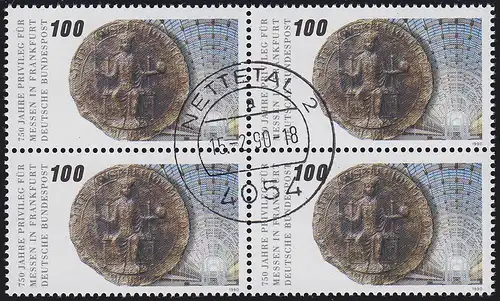 1452 Privileg für Messen in Frankfurt/Main: Viererblock, zentrischer Vollstempel