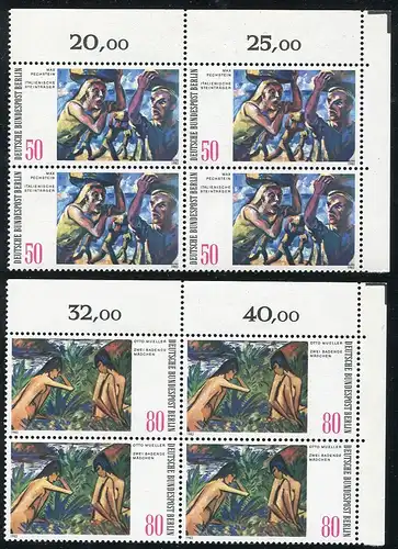 678-679 peintures Berlin 1982: ensemble de blocs de quatre coins en haut à droite **