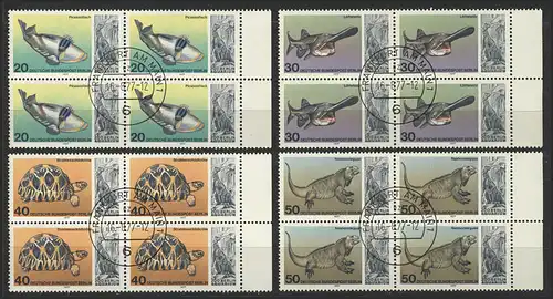 552-55 Aquarium im Berliner Zoo, Satz als Vbl. mit SR rechts VS-O Frankfurt/Main