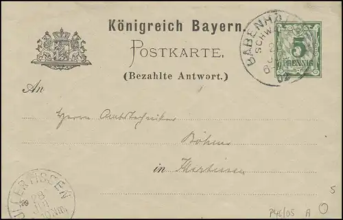 Carte postale Bayern BABENHAUSEN/SWEBEN 28.7.02 vers LLÉTISSEN 28.07.
