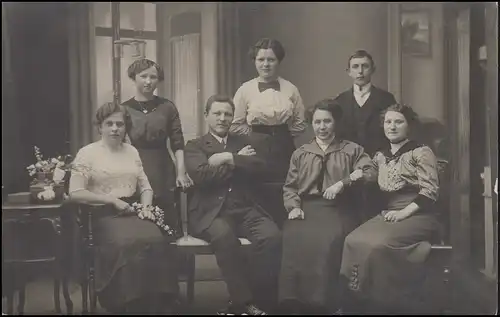 Bayern 95I Ludwig 5 Pf MeF sur carte photo de famille BAD REICHENHALL 14.4.15