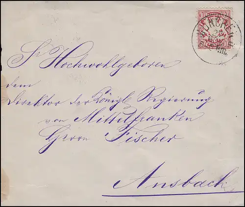 Bayern 10 Pfennig EF Bf. MÜNCHEN II - 27.11. selon ANCHE 27.11