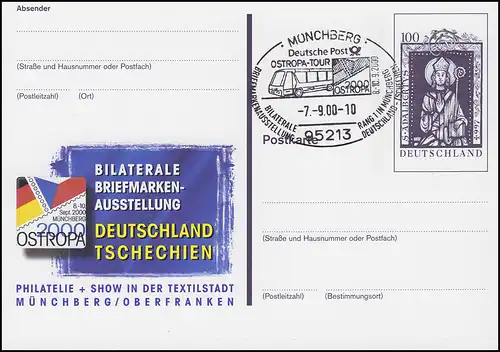 PSo 70 OSTROPA Münchberg, SSt Munch Berg OstrOPA-Tour Bus 7.9.2000