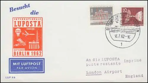 140+147 images de la ville avec l'aquarium LUPOSTA, PK de bijoux LupOSta SSt Berlin 16.7.1962