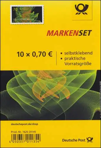 FB 72b Astrophysik Gravitationswellen **, Folienblatt mit 10x3356, Nr.
