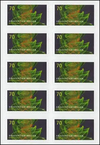 FB 72b Astrophysique ondes gravitationnelles **, feuille de 10x3356, no 