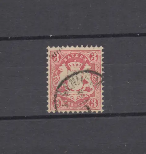 Bayern 23X Wappen 3 Kreuzer mit PLF Strich durch 3 und Rahmen, INGENHEIM 