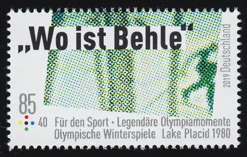 3461 Sporthilfe 85 Cent: Olympia Lake Placid 1980 - Skilanglauf, **