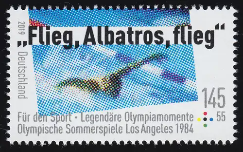 3462 Sporthilfe 145 Cent: Olympia Los Angeles 1984 - Schwimmen, **