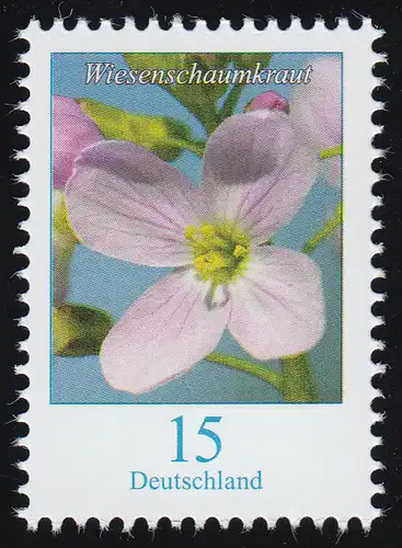 3424 Blume Wiesenschaumkraut 15 Cent, nassklebend, **