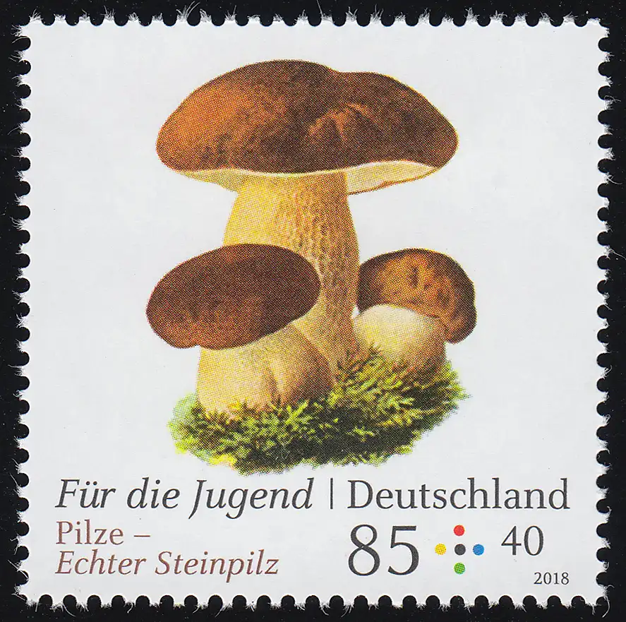 3408 Für die Jugend - Pilze: Echter Steinpilz 85 Cent, **
