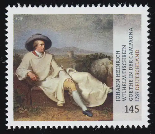 3393 peintures Goethe dans la Campagna, collant, **