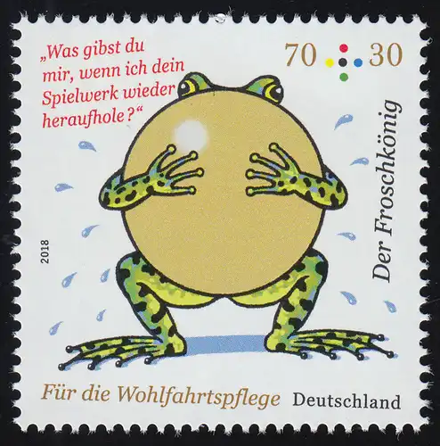 3357 Wofa Grimms Märchen - Der Froschkönig 70 Cent, nassklebend, **