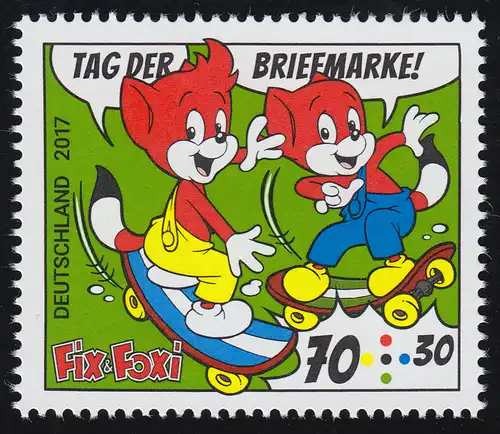 3331 Tag der Briefmarke - Comicfüchse Fix und Foxi, **