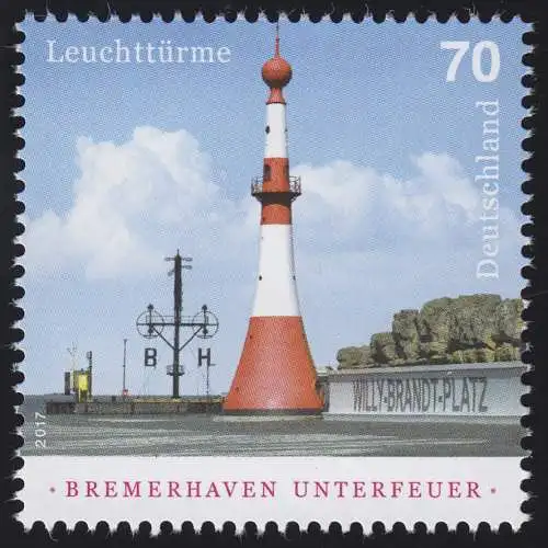 3317 Phare Bremerhaven sous-feu, **