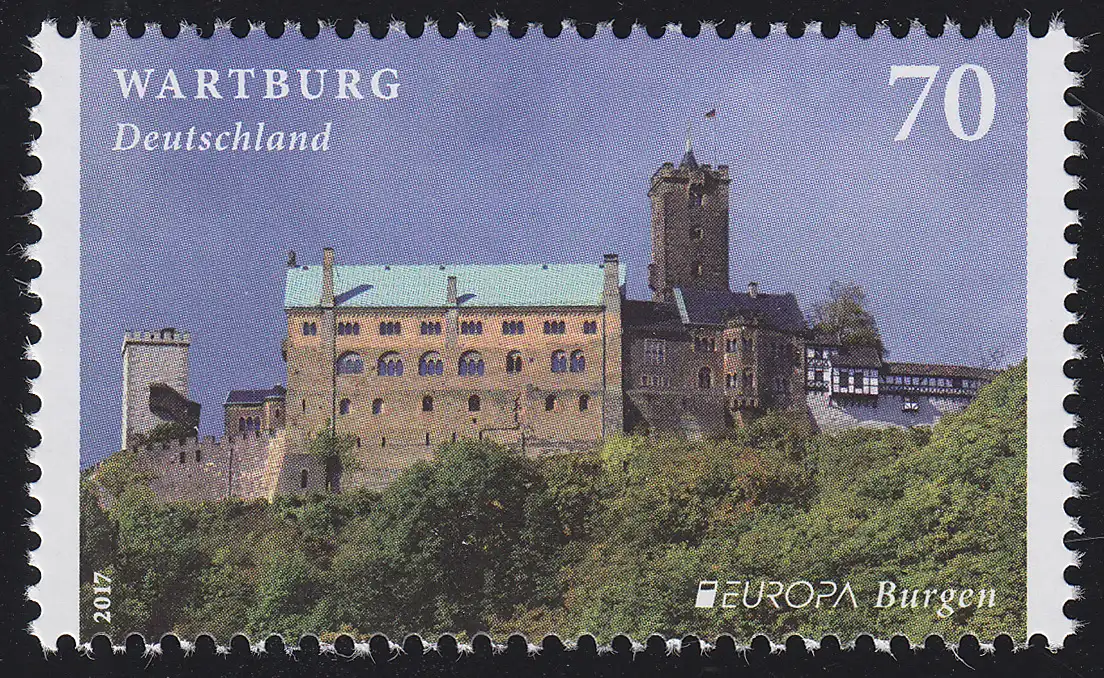 3310 EUROPA - Burgen und Schlösser: Wartburg nassklebend, postfrisch **