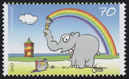 3292 Otto Waalkes - Otifant, autocollant