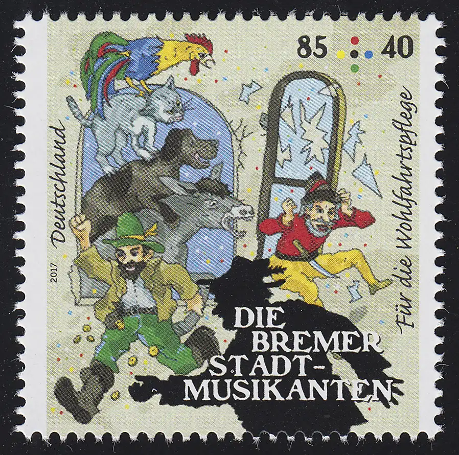 3283 contes de Grimm - Les Musicains de la Ville de Bremer 85 centimes