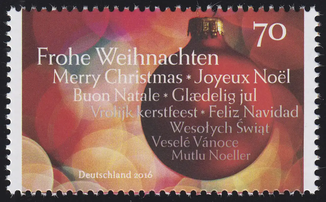 Boule de Noël, autocollante **