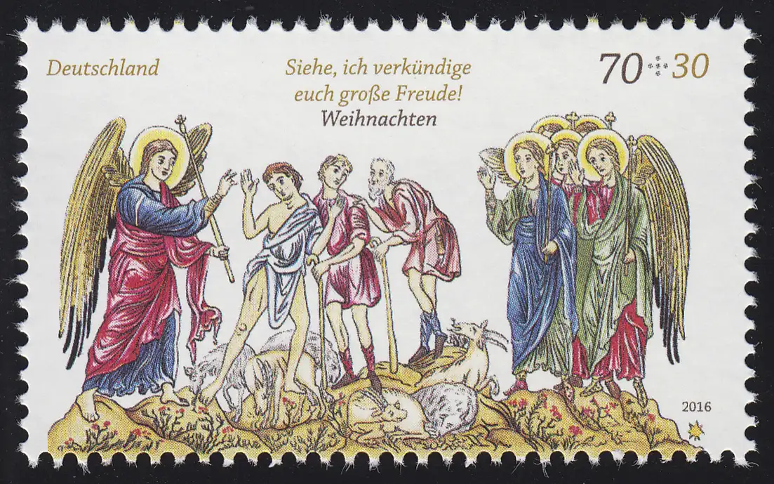 3266 Noël: Les bergers dans le champ, collant à l'eau **