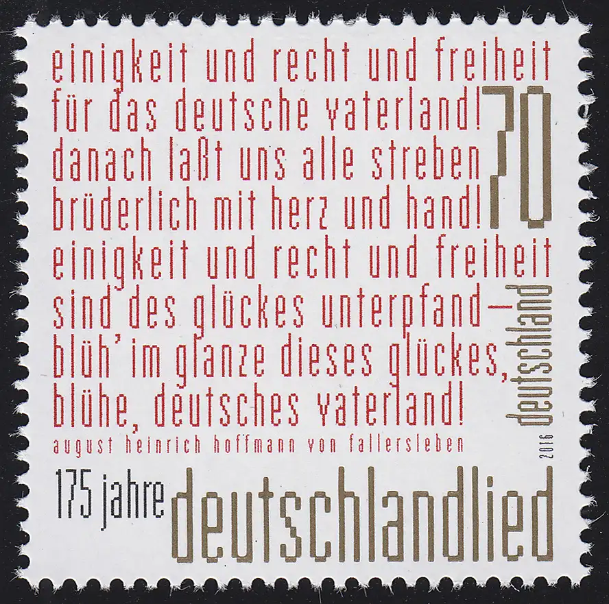 3263 Deutschlandlied - Lied der Deutschen 3. Strophe **