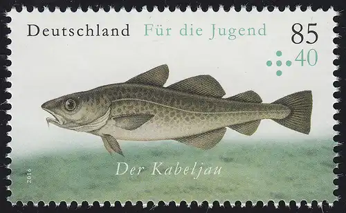 3256 Jugend Salzwasserfische - Kabeljau, postfrisch **