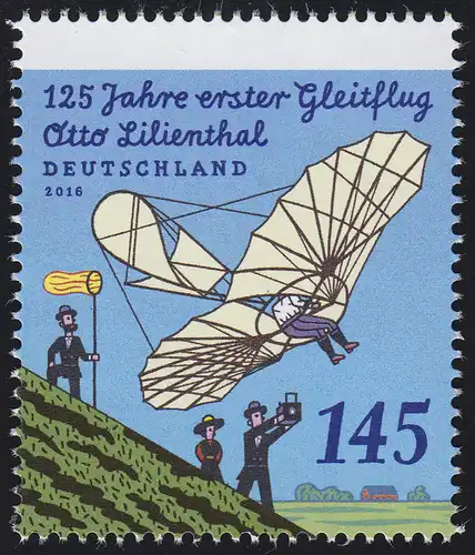 3254 Otto Lilienthal - Erster Gleitflug, postfrisch **