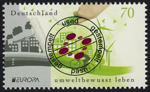 3238 EUROPA - Umweltbewusst leben: Nachhaltigkeit O gestempelt